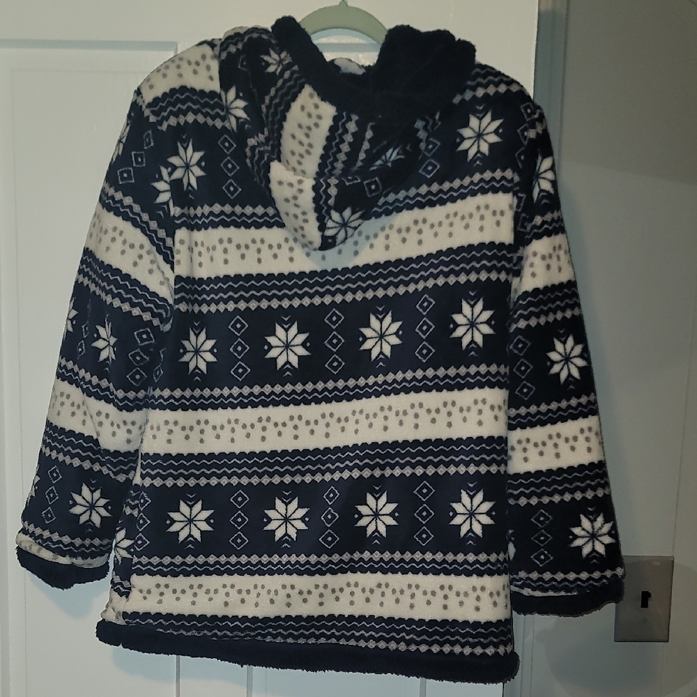 Women's Cozy Snowflake Pattern Jacket. Fleece/She… - image 3